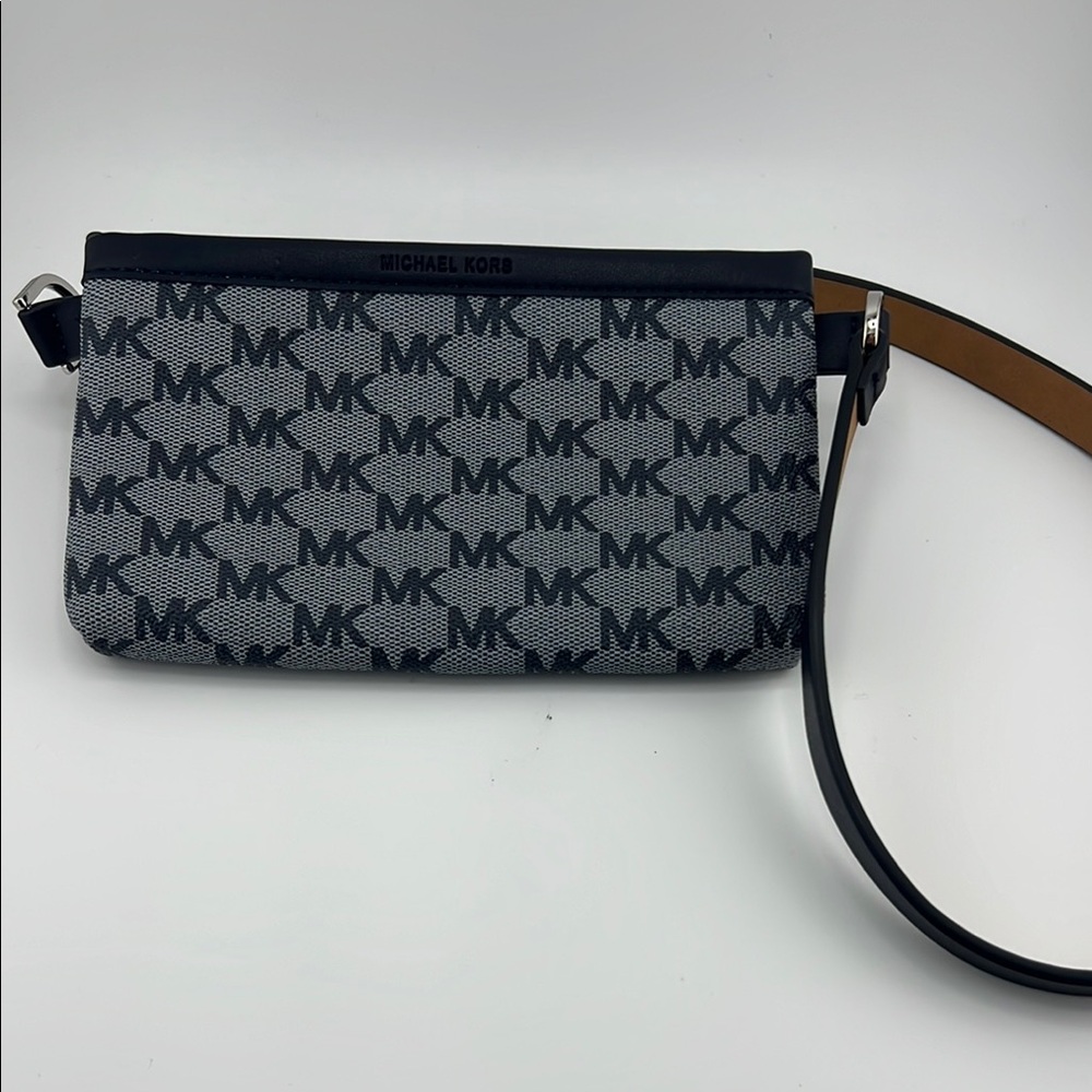 Michael Kors Navy Leather Belt Bag
